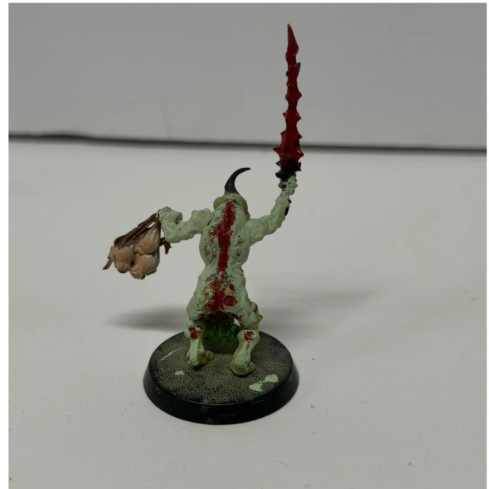 Warhammer 40K, Plaguebearer, Nurgle, Painted Miniature, Chaos Daemons, Figure
